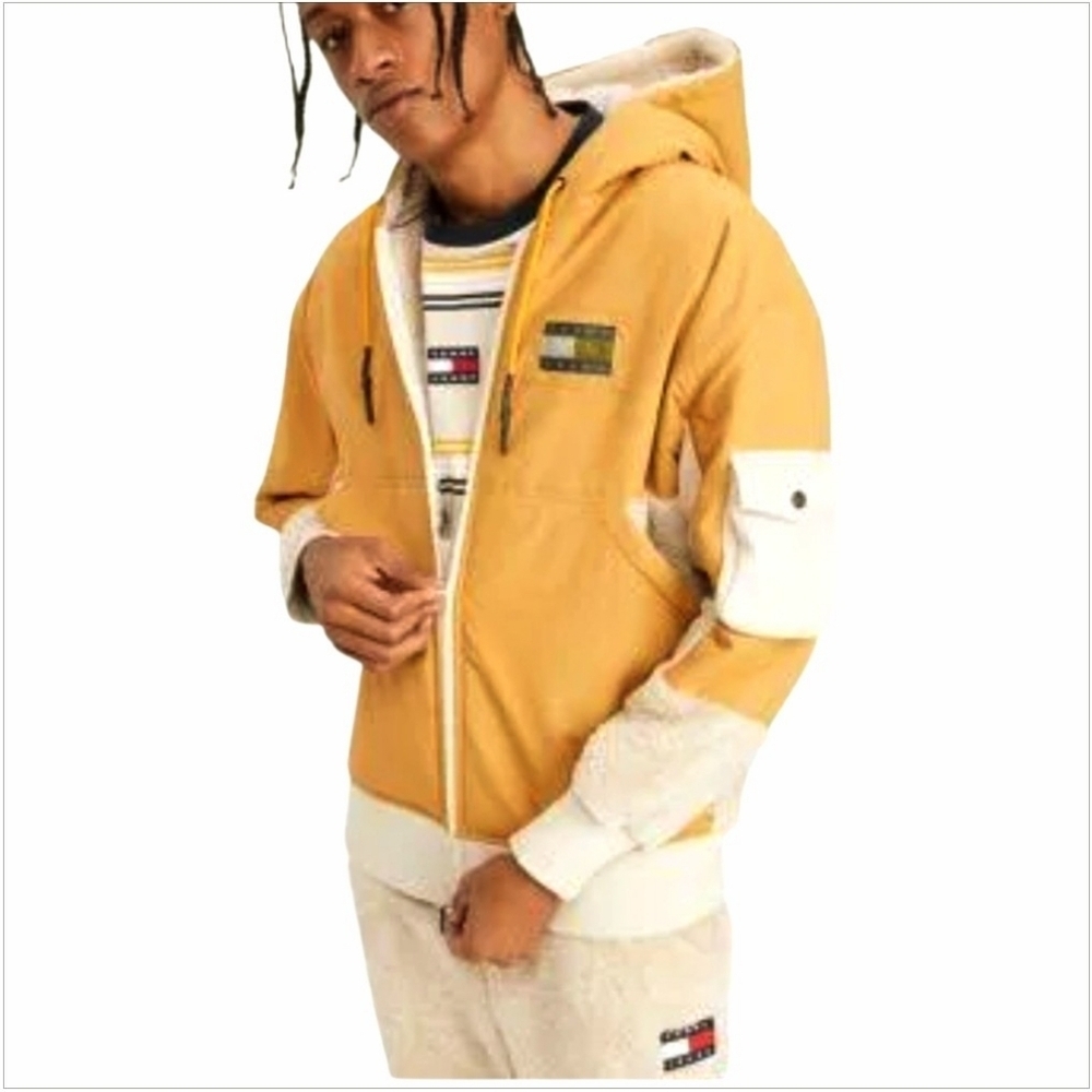 NWT TOMMY JEANS Men's Utility Jacket Sherpa Combo Sz M